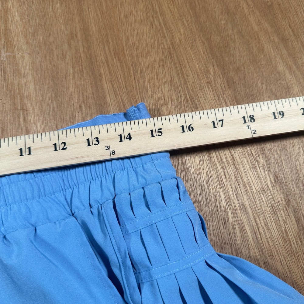 JoyLab Pleated Running Shorts Women Medium Blue Athletic Tennis Activewear - Picture 7 of 11